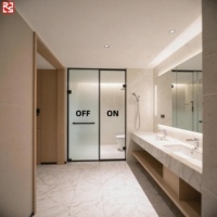 Film intelligent PDLC auto-adhésif pour verre de douche, film décoratif moderne pour verre, à commutation instantanée, pour la confidentialité, idéal pour salon et hôtel