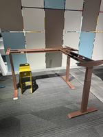 Bureau d'angle ergonomique réglable en hauteur en forme de L, bureau de direction moderne pour poste de travail à domicile