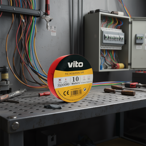 Ruban isolant en PVC Vito 15 mm 10 m Rouge Ignifuge - Product Image 3