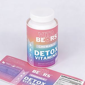 Etiqueta Adhesiva Personalizada para Botellas de Vitaminas y Suplementos, Precio de Fábrica - Product Image 1