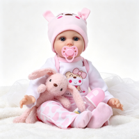 Realistische Reborn-Babypuppe 55cm 22 Zoll Weiche Vinyl-Neugeborenenpuppe für Kinder Beruhigendes Komfortgeschenk