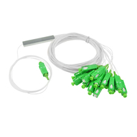 Divisor PLC de Fibra Óptica FTTH 1x8 con Conector SC UPC, Longitud de Onda 1260-1650nm, Certificado ISO9001