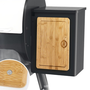 Tabla de cortar magnética de bambú para exteriores, tabla de cortar portátil para cocina con ranura para jugos, tabla de cortar de madera maciza para carne. - Product Image 4