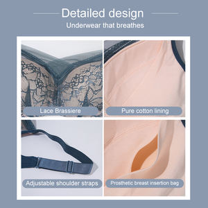 <span class=keywords><strong>Sujetador</strong></span> de <span class=keywords><strong>mastectomía</strong></span> OEM/ODM 818 <span class=keywords><strong>con</strong></span> almohadillas de bolsillo incluidas algodón ajustable comodidad y ocio - Product Image 6