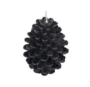 Black Christmas Pinecone Candles Wholesale