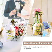 Vente en gros de cartes de place en acrylique transparent Vierges en acrylique Porte-affiches en acrylique Porte-cartes de table avec nom de lieu pour les mariages