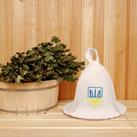 Gorro de Sauna de Lana Natural Personalizado al por Mayor, Gorro de Lana Pura para Spa, Baño de Vapor y Banya Tradicional