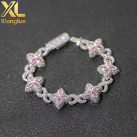Collier chaîne cubaine unisexe, motif trèfle à quatre feuilles, maillons en forme de 8, sertissage griffe de zircon, pierre naturelle, cuivre, style européen, cadeau