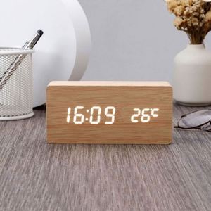 Wholesale Price Modern Decorative Custom Wooden Table <b>Digital</b> Kids Smart LED Light Alarm <b>Clock</b> with Radio for Living Room - Product Image 4
