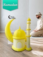 Mosquée gonflable de lune d'or de l'Aïd Al Adha musulman islamique de l'Aïd Al Fitr pour les décorations de fête de vacances de Ramadan
