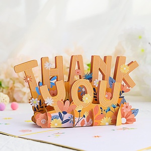 <span class=keywords><strong>Carte</strong></span> pop-up 3D de remerciement prête à être expédiée pour Thanksgiving et la Fête des Mères - Product Image 1