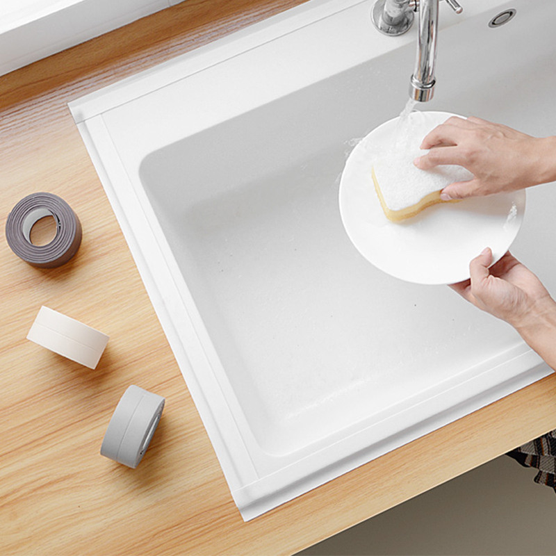 3.2m Bathroom Shower Sink Bath Wall Pvc Sealing Self-adhesive Tape Caulk Strip No Residue And Waterproof