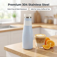 Termo Ecológico de Acero Inoxidable 304 de 500 ml, Botella Térmica Aislada de Doble Capa, Portátil, para Campismo y Senderismo al Aire Libre