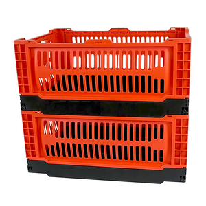 large storage boxes heavy duty collapsible plastic crate for fruits and vegetables - Product Image 1