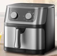 Friteuse à air sans huile en acier inoxydable 8L 12L à commande mécanique avec fenêtre de visualisation, faible MOQ