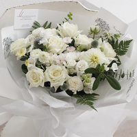 Feuilles d'emballage pour bouquets de fleurs en papier synthétique enduit de PE, épaisses, imperméables, pour la fête des mères, pour les fleuristes, pour les cadeaux