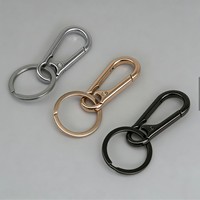 Vente en gros de porte-clés en métal de luxe moderne et minimaliste, avec fermoir pivotant et clip à pression en alliage de zinc, polyvalent pour la création de boucles de sacs à main DIY, en vrac