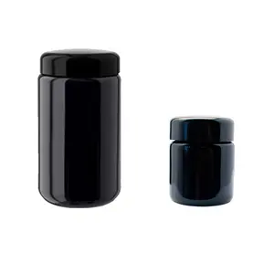 ยูวี 5 15 30 50 100ml Uv สีม่วงแก้ว Jar 250 500 Air แน่นสีดําสีม่วงเข้มแก้ว Stash Jar สกรูสําหรับเครื่องสําอาง