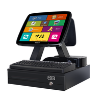 Vente flash : Ordinateur tout-en-un intelligent à écran tactile de 15 pouces avec Windows, 4 Go de RAM, processeur quadricœur 2,4 GHz, imprimante thermique intégrée de 58 mm