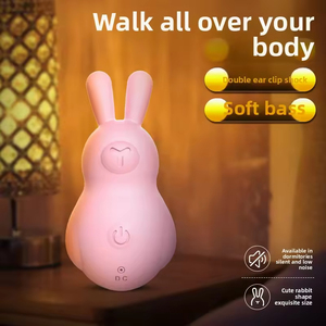 Cute Rabbit Women Mini Pin Charging Vibrator 12 Frequencies Strong Vibrating Modes G-Spot Sex Toys for Woman Yellow Massagers - Product Image 6