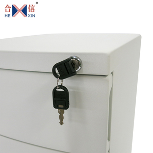 Glosen — socle Mobile à 3 tiroirs, en acier inoxydable, bureau métallique, grand armoire de rangement pour dossiers, fichiers - Product Image 2