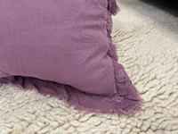 Ensemble de couette en coton à volants, nouveau vêtement en pierre de couleur unie