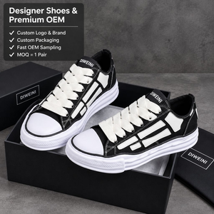 Zapatillas de Lujo de Diseñador para Hombre y Mujer, de Alta Calidad, Negras y Blancas, de Lona, con Diseño de Hueso de Esqueleto, Gruesas, para Caminar, Nuevas - Product Image 1