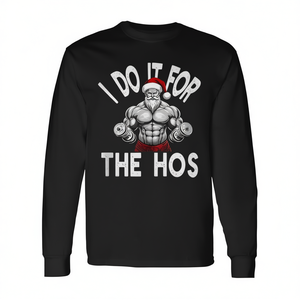Fitmas Claus Long Sleeve <b>T</b>-<b>Shirt</b> Christmas <b>Gym</b> Humor Men's Workout <b>Shirt</b> - Product Image 2