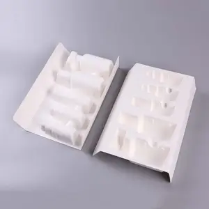 Pulp Molded Packaging Insert Environment Friendly Molded Sugarcane Pulp Skincare Packaging Tray Insert For Box