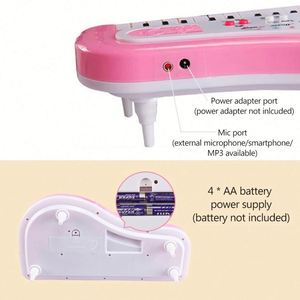 37-Key Battery Operated Plastic <b>Electronic</b> <b>Keyboard</b> Piano for Kids with Microphone-Educational Musical Toy Gift Toddler-Friendly - Product Image 4