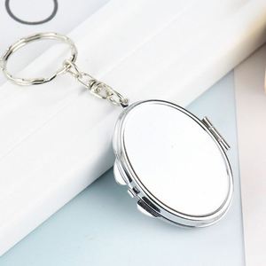 Mini Makeup Mirror Compact Pocket Double Side Folding Cosmetic Mirror Custom Logo Metal Keychain for Promotional Holiday <b>Gifts</b> - Product Image 5