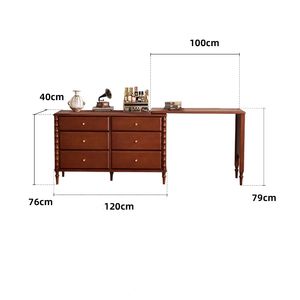 MR <b>Vintage</b> Dresser Bedroom <b>Desk</b> Vanity Corner Dresser Chest Drawers Solid Wood Makeup Dressing Table - Product Image 6