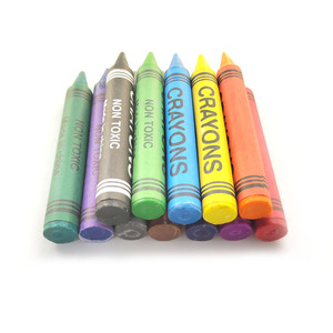 Wholesale 12 Colors Safe Nontoxic Eco-friendly Art Office School Supplies Multi-colors Wax Jumbo Crayons for kids - Product Image 5
