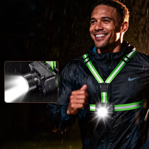 <span class=keywords><strong>Lampe</strong></span> de Poitrine LED 1000LM pour Course en Extérieur et Cyclisme, Sangle Réglable, IP20, Alimentation Rechargeable/Batterie USB, Idéale pour la Nuit en Montagne - Product Image 3