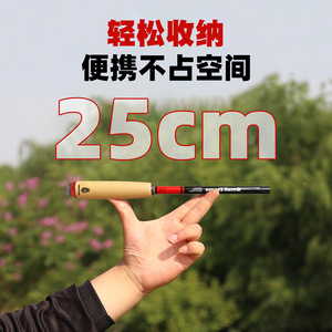 Caña de Pescar Telescópica Jiqiwang de 2 Metros, para Agua Dulce, Acción Media-Rápida, con Guías SIC, Portátil, Mini Caña para Exteriores - Product Image 2