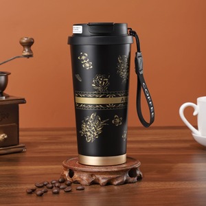 แก้วกาแฟสุญญากาศพร้อมหลอดสแตนเลสสตีลขนาด20ออนซ์แก้วกาแฟพร้อมหลอดสำหรับเดินทางสองครั้งพิมพ์โลโก้ขนาด500มล. - Product Image 5