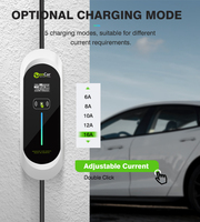 Chargeur portable Ev 16A Modèle E Prise GBT 3.6kW Type B RCD EVSE 220V Home EV Station de charge avec prise Schuko Euro