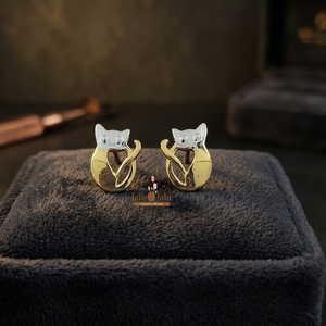 Boucles d'oreilles élégantes en or pur 22 carats pour filles et femmes, piercings en or véritable, finition brillante de qualité supérieure, longue durée, port quotidien, bijoux en or - Product Image 3