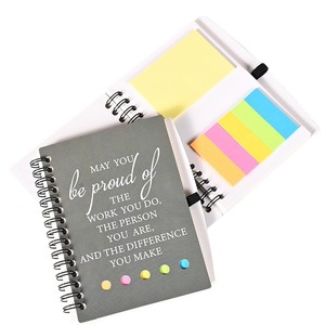 Bloc-notes en spirale simple et élégant, ensemble de stylos avec logo personnalisé, bloc-notes en spirale en papier kraft - Product Image 4