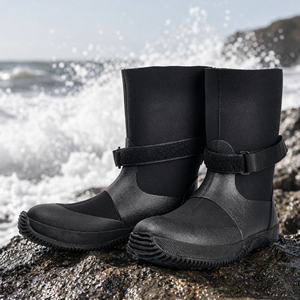 Botas de Buceo de <span class=keywords><strong>Neopreno</strong></span> Vulcanizado de 5 mm, Corte Alto, Soporte para el Tobillo, Térmicas, Impermeables, para Hombres y Mujeres, para Agua Fría - Product Image 1