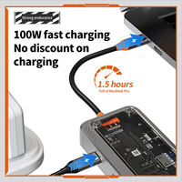 Hub USB WFYEAR USB 3.0 de 5-8 Puertos, Gigabit Ethernet, Puerto PD, Convertidor, Carga Inalámbrica de 15W 2.0, Compatible con Tarjetas SD 2.0