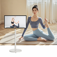 Écran tactile intelligent de 32 pouces sur roulettes pour diffusion en direct, divertissement, bureau, fitness et cours en ligne