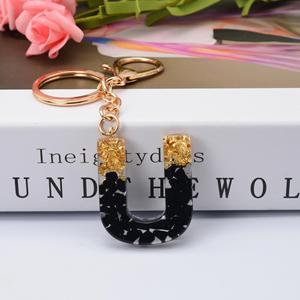 26 Alphabet English Word Tassel Keyring Capital English Letter <b>Key</b> <b>Chain</b> Resin Glitter Acrylic Keychain Handbag Charms Hanging - Product Image 5