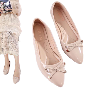 Women's Korean Spring <b>Summer</b> Dress Shoes Multi-Scene Formal <b>Flats</b> Pointed-Toe Bow Slip-On Casual Loafers Office Commute Dinner - Product Image 1