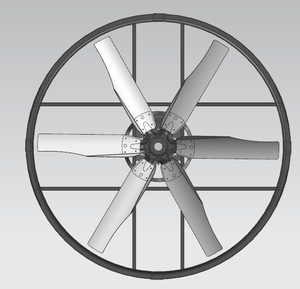 Ventilador de Circulación de Aire de 114 Pulgadas, Ventilador Axial Industrial Comercial de Pared, Motor de CC, Ventilación Eléctrica, Ventilador de Panel de 114 Pulgadas - Product Image 5