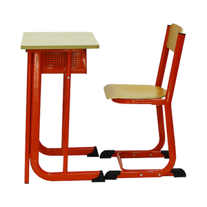 教室家具シングル木制スクールデスクと椅子セット学生 - Product Image 2