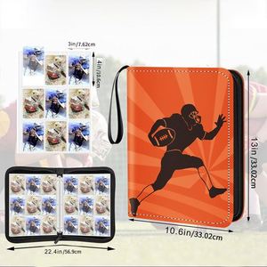 Classeur portable FUXI personnalisé en cuir PU, album photo à fermeture éclair et porte-cartes rigide pour cartes à collectionner et rangement de passeports - Product Image 3