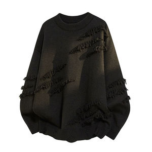 Pull en coton tricoté personnalisé pour homme, motif design, col rond, manches longues, collection hiver 2026 - Product Image 2