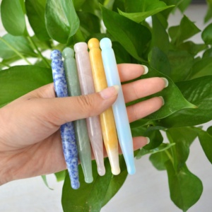 טבעי ירקן פנים עיסוי יופי בר אקופרסורה עט נקודת הדק כלי רפלקסולוגיה נקודת לחץ עבור מלא עמוק גוף מרגיע - Product Image 2