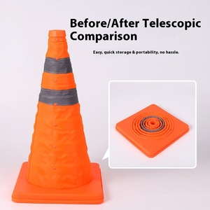 Cường độ cao lăng trụ phản quang PVC đường nón kính thiên văn IP67 bảo vệ pin-powered LED ổn định trên/<span class=keywords><strong>Flash</strong></span> ánh sáng giao thông - Product Image 4